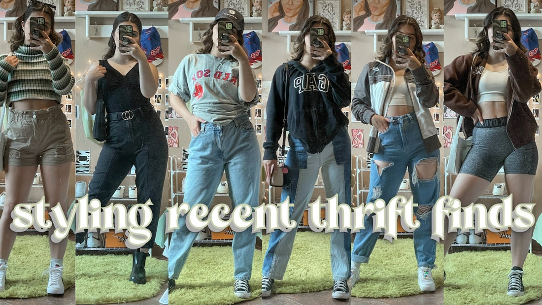 STYLING RECENT THRIFT FINDS! - Nike, Gap, & trendy items! | laur♡ |