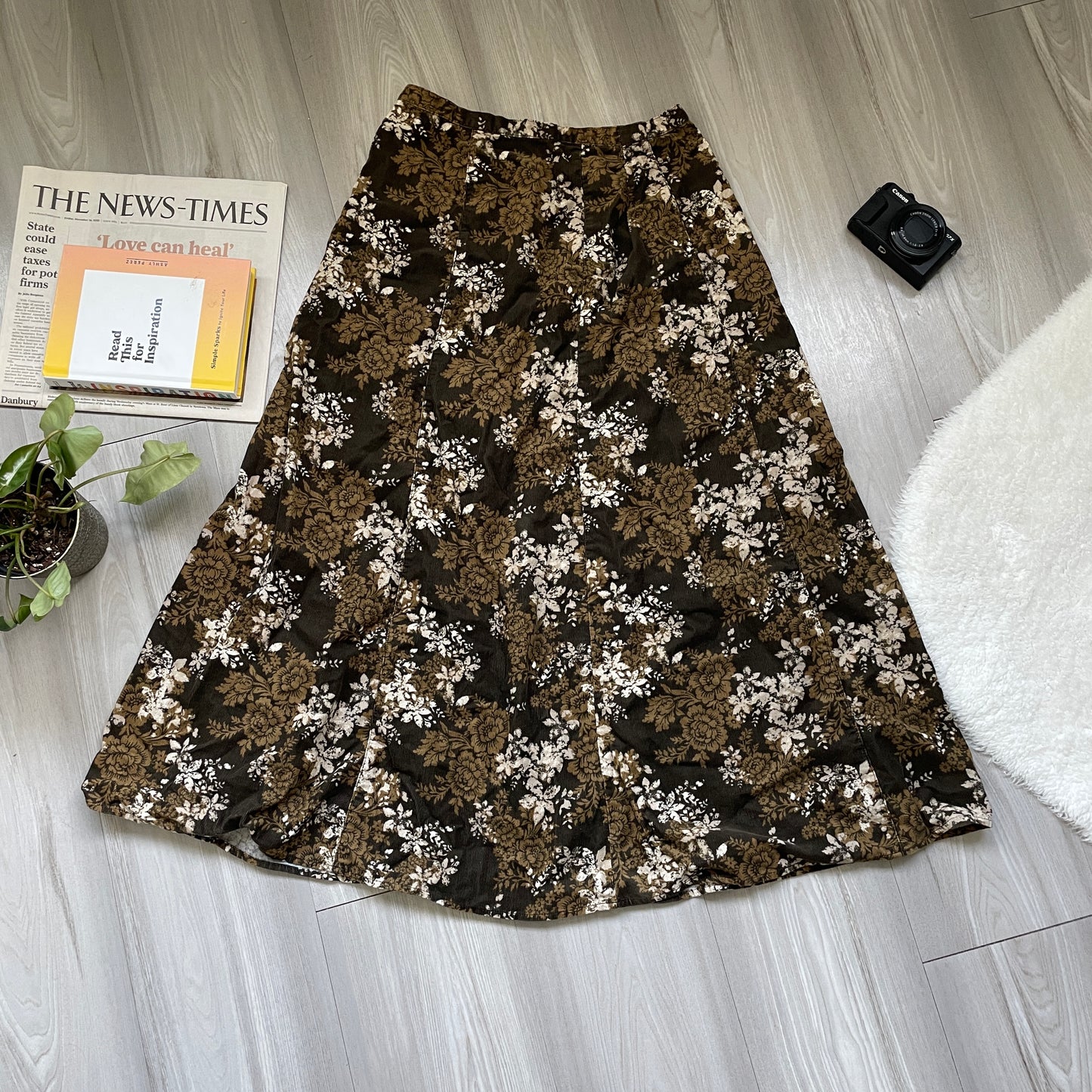 (size 10) Shades of Brown Maxi Skirt