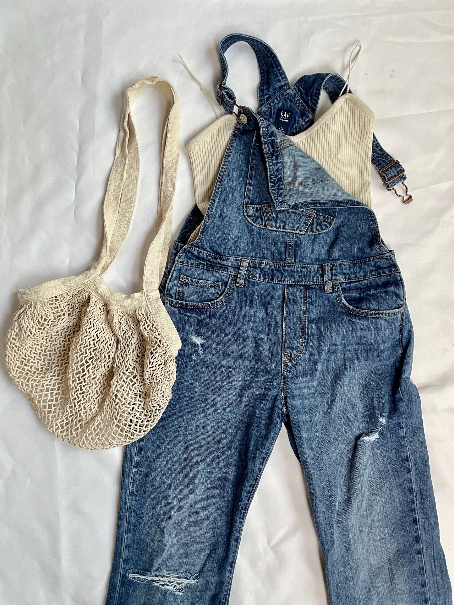 FALL inspired outfit bundle - tank top + overalls + bag