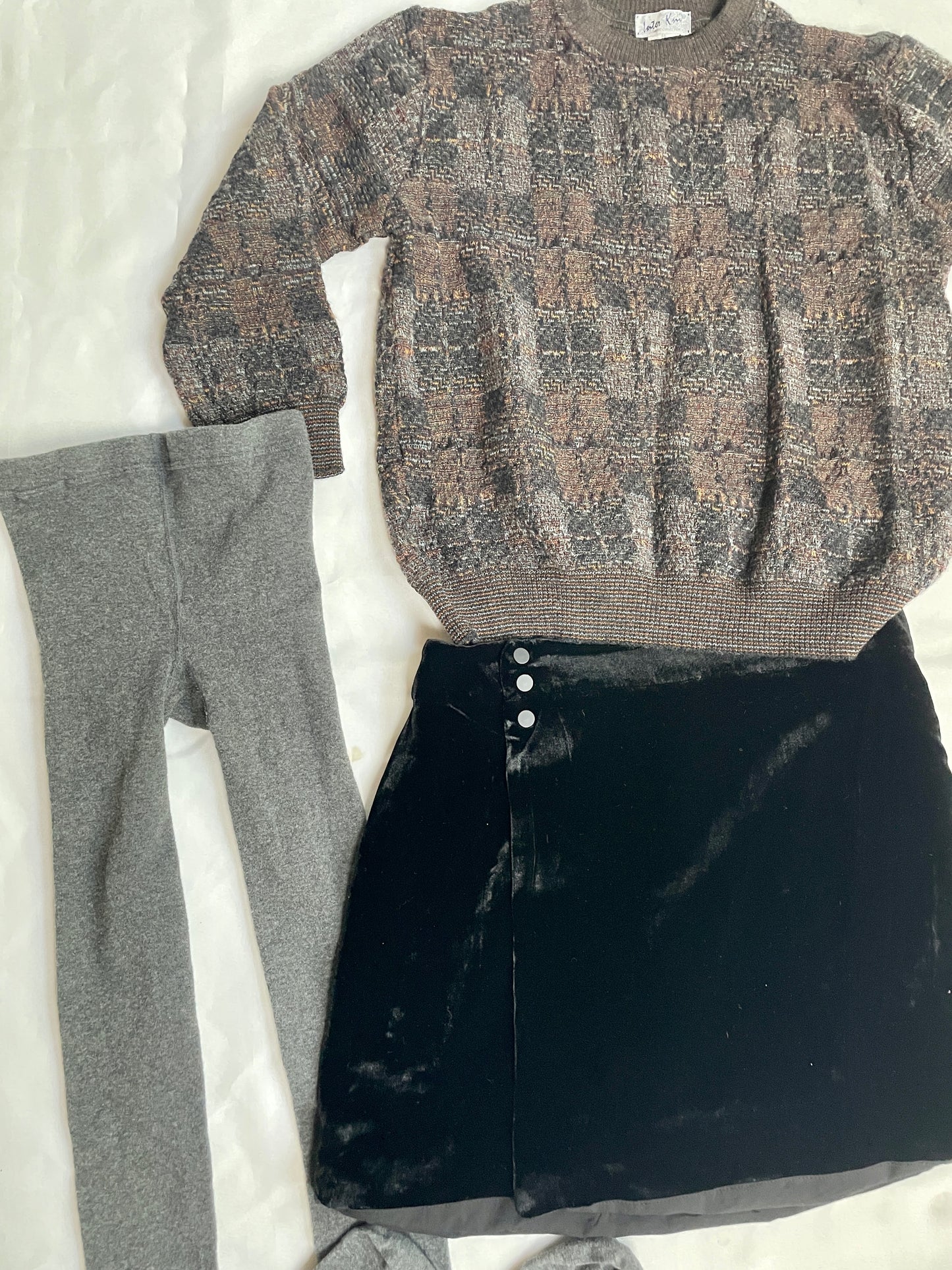 FALL inspired outfit bundle - sweater + skirt + tights