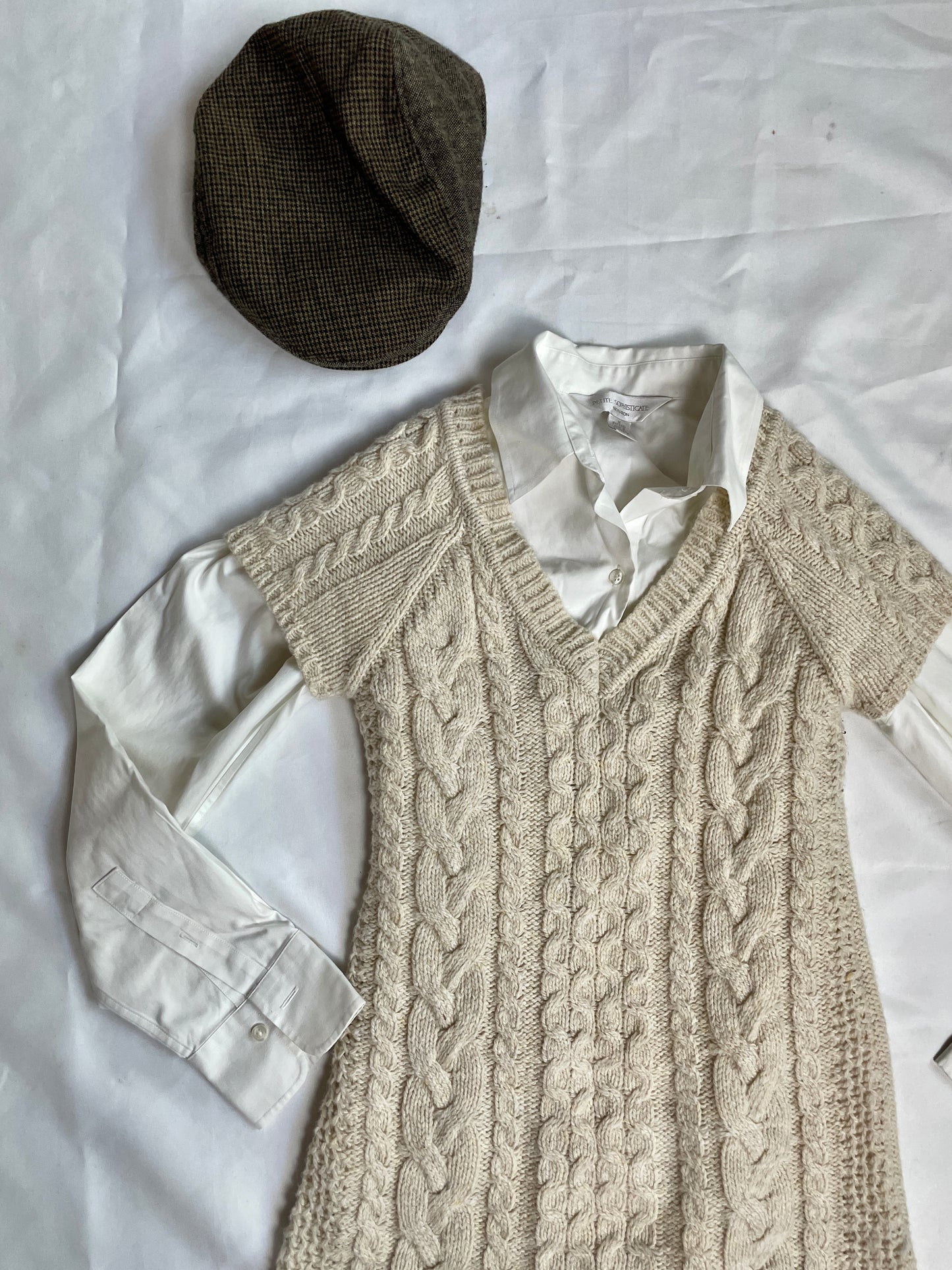 FALL inspired outfit bundle - sweater dress + button down + hat