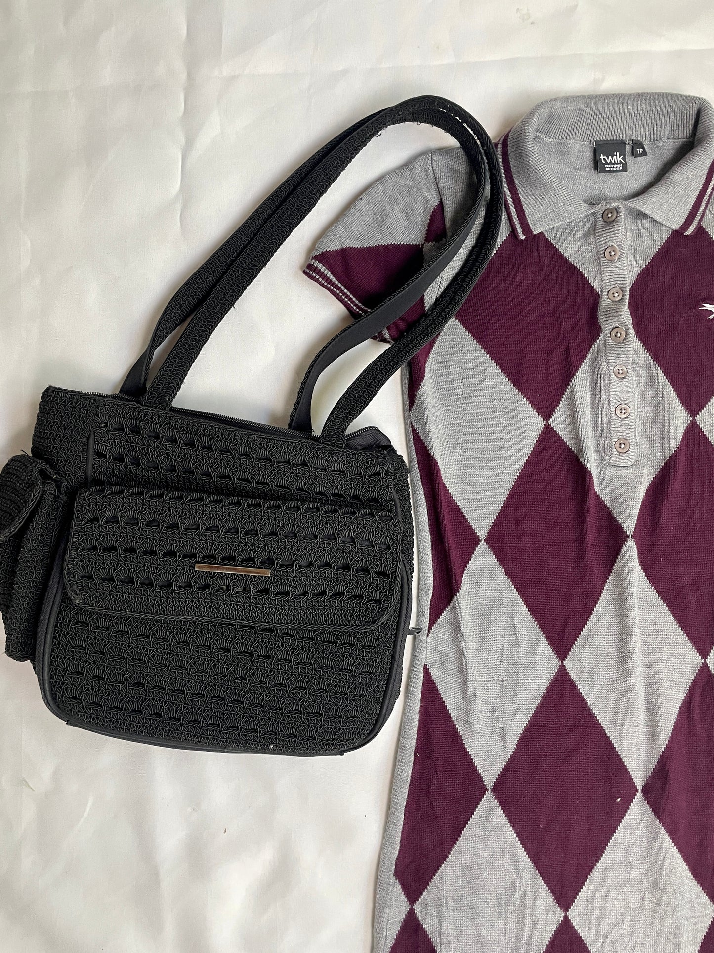FALL inspired outfit bundle - argyle dress + bag
